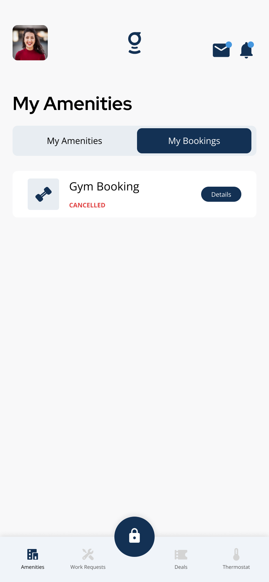 Cancelled booking in My Bookings