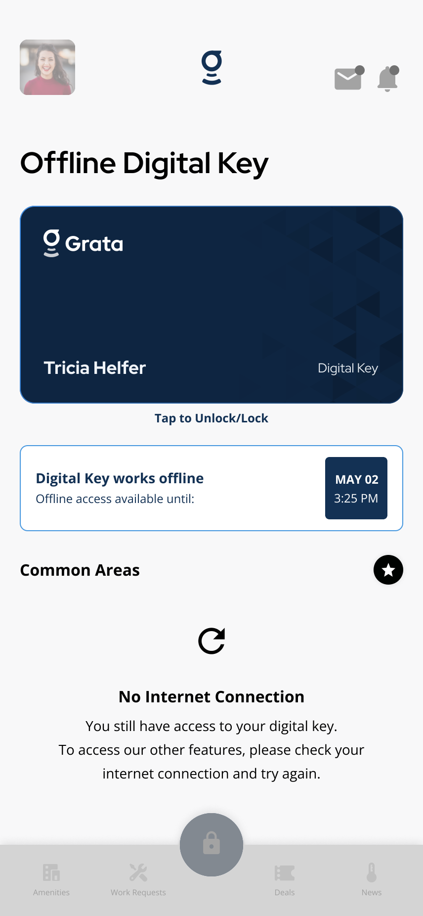 Offline Digital Key with access available until
