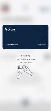 Hold your phone near the reader