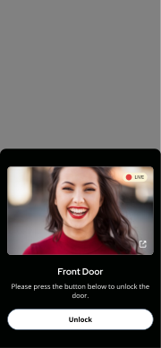LIVE Front Door intercom with Unlock