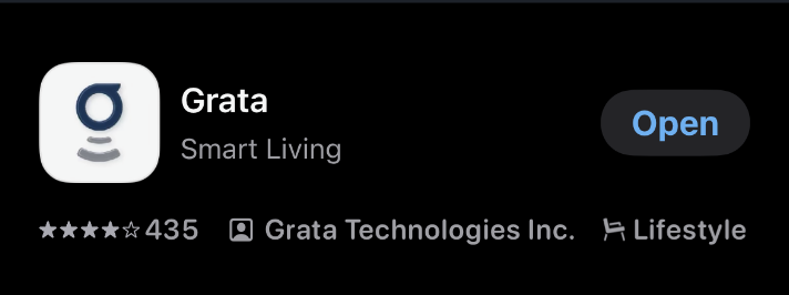 Grata app listing in the App Store