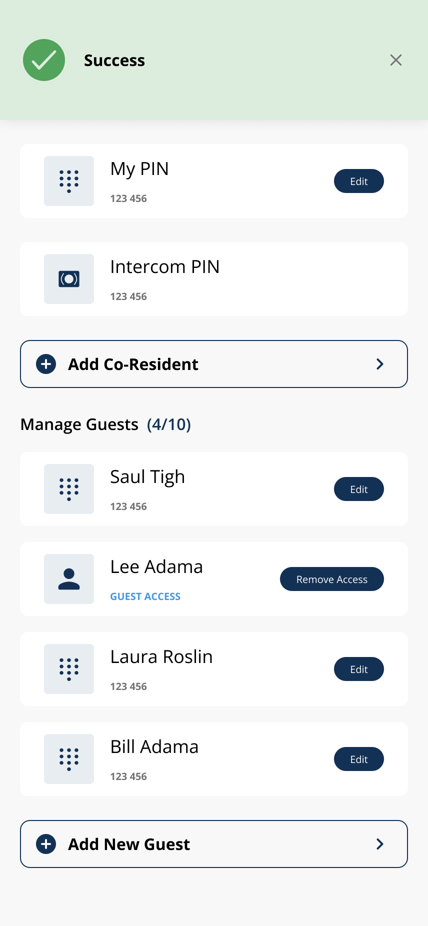 Manage Access after guest access removed