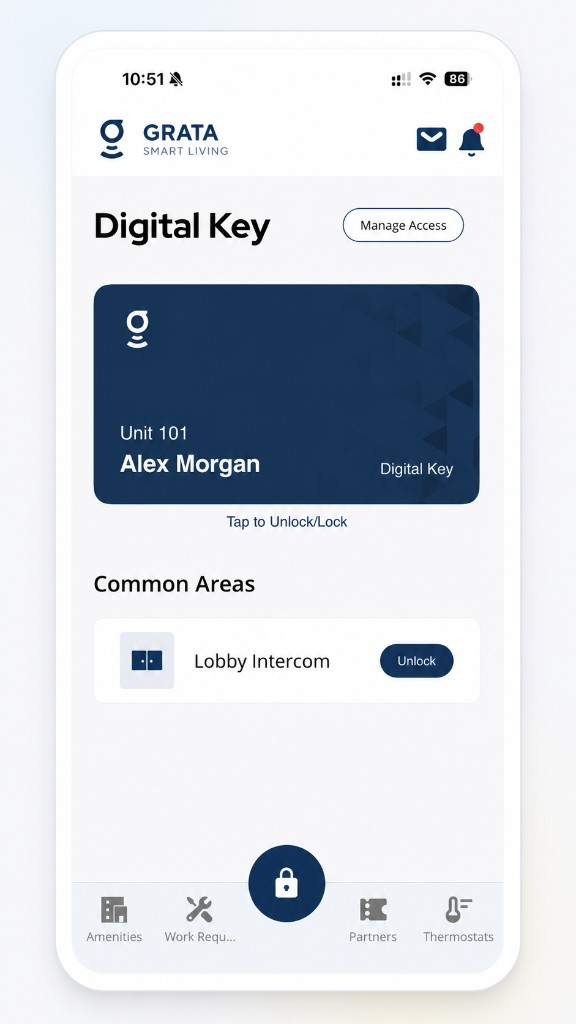 Grata Smart Living home screen
